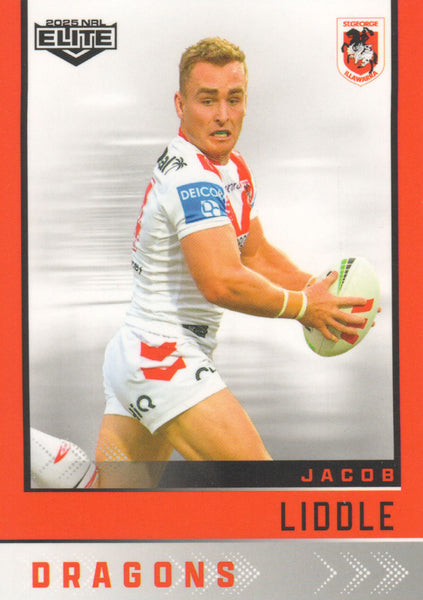 2025 NRL Elite - Base - 123 - Jacob Liddle - Dragons