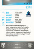 2025 NRL Elite - Silver Specials - P 054 - Keano Kini - Titans