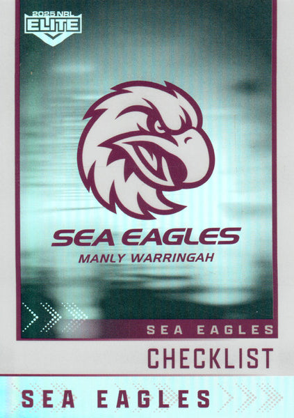 2025 NRL Elite - Silver Specials - P 055 - Sea Eagles Checklist - Sea Eagles