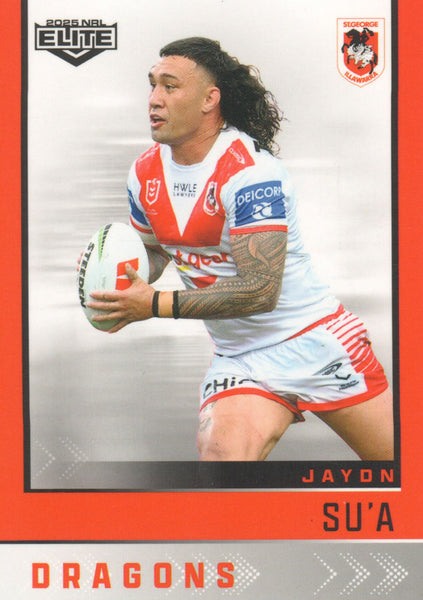 2025 NRL Elite - Base - 125 - Jaydn Su’a - Dragons