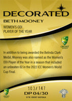 2023-24 Cricket Luxe Decorated Parallel - DP 04 - Beth Mooney - 103/147