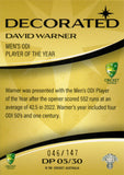 2023-24 Cricket Luxe Decorated Parallel - DP 05 - David Warner - 046/147