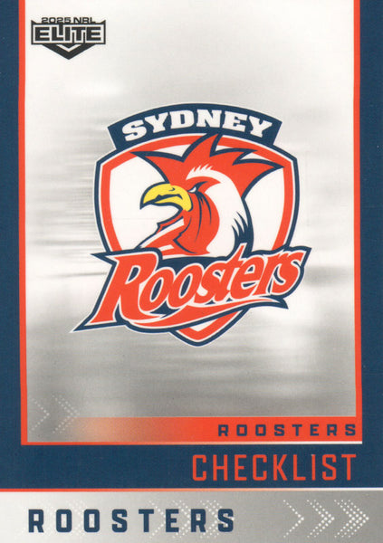2025 NRL Elite - Base - 127 - Roosters Checklist - Roosters