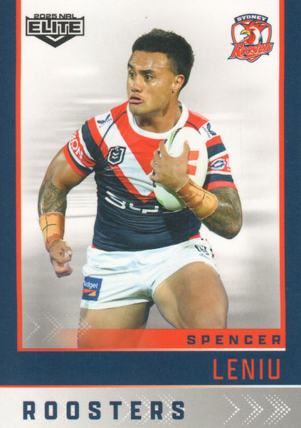 2025 NRL Elite - Base - 129 - Spencer Leniu - Roosters