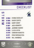 2025 NRL Elite - Silver Specials - P 064 - Storm Checklist - Storm