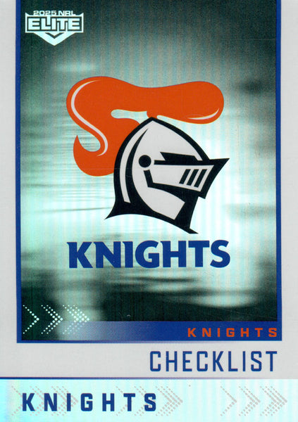 2025 NRL Elite - Silver Specials - P 073 - Knights Checklist - Knights
