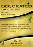 2023-24 Cricket Luxe Decorated Parallel - DP 05 - David Warner - 112/147