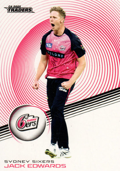 2025-26 Cricket Traders - Common - 129 - Jack Edwards - Sydney Sixers