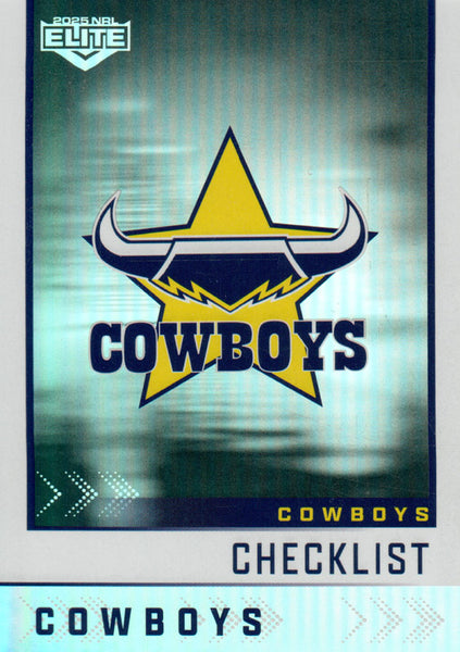 2025 NRL Elite - Silver Specials - P 082 - Cowboys Checklist - Cowboys
