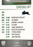 2025 NRL Elite - Silver Specials - P 109 - Rabbitohs Checklist - Rabbitohs