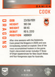 2025 NRL Elite - Silver Specials - P 119 - Damien Cook - Dragons
