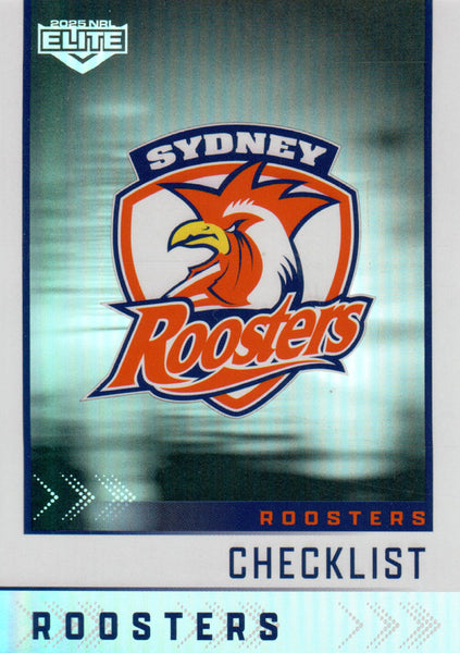 2025 NRL Elite - Silver Specials - P 127 - Roosters Checklist - Roosters