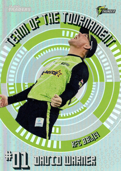 2025-26 Cricket Traders - Team Of The Tournament Silver - TTS 13 - David Warner - 101/200