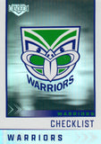 2025 NRL Elite - Silver Specials - P 136 - Warriors Checklist - Warriors