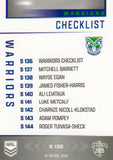 2025 NRL Elite - Silver Specials - P 136 - Warriors Checklist - Warriors