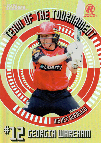 2025-26 Cricket Traders - Team Of The Tournament Gold - TTG 12 - Georgia Wareham - 093/125