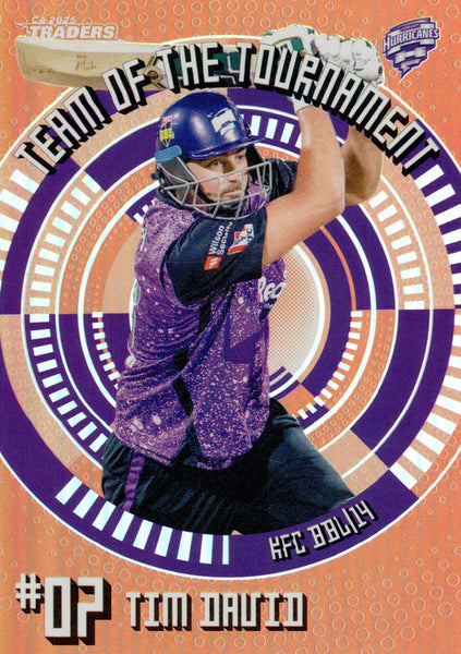 2025-26 Cricket Traders - Team Of The Tournament Bronze - TTB 19 - Tim David - Hobart Hurricanes