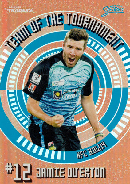 2025-26 Cricket Traders - Team Of The Tournament Bronze - TTB 24 - Jamie Overton - Adelaide Strikers