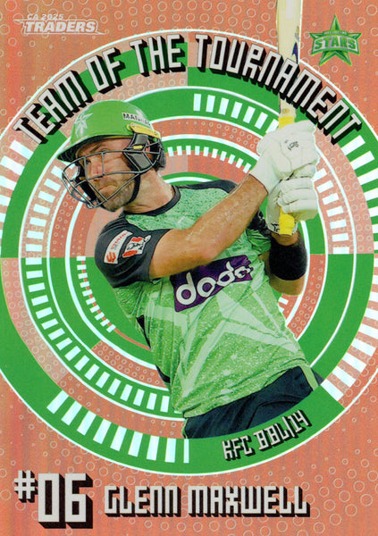 2025-26 Cricket Traders - Team Of The Tournament Bronze - TTB 18 - Glenn Maxwell - Melbourne Stars