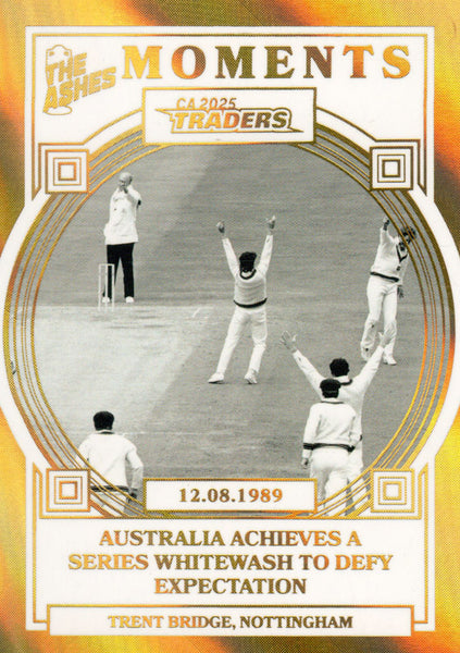 2025-26 Cricket Traders - Ashes Moments Gold - AMG 02 - 12.08.1989 - Trent Bridge - 048/100