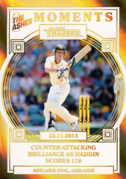 2025-26 Cricket Traders - Ashes Moments Gold - AMG 19 - 22.11.2013 - Adelaide Oval - 018/100