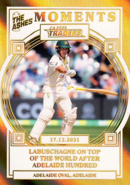 2025-26 Cricket Traders - Ashes Moments Gold - AMG 25 - 17.12.2021 - Adelaide Oval - 025/100