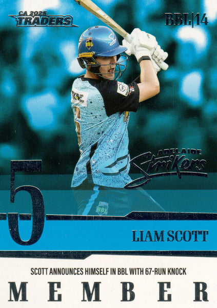 2025-26 Cricket Traders - Season To Remember - STR 03 - Liam Scott - Adelaide Strikers