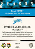 2025-26 Cricket Traders - Season To Remember - STR 03 - Liam Scott - Adelaide Strikers