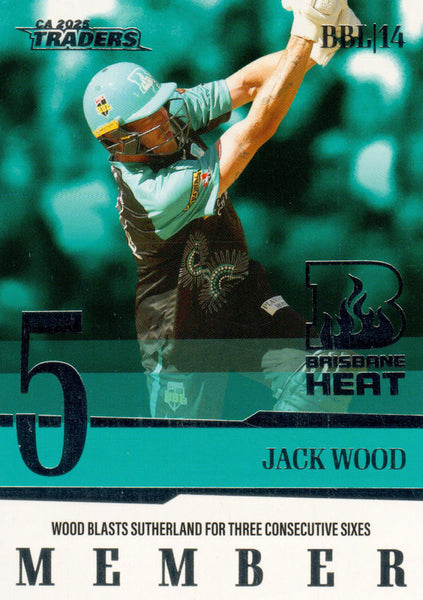 2025-26 Cricket Traders - Season To Remember - STR 06 - Jack Wood - Brisbane Heat