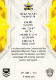 2025 NRL Traders - NRL Women - W 40 - Shaniah Power - North Queensland Cowboys