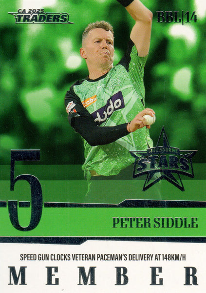 2025-26 Cricket Traders - Season To Remember - STR 15 - Peter Siddle - Melbourne Stars
