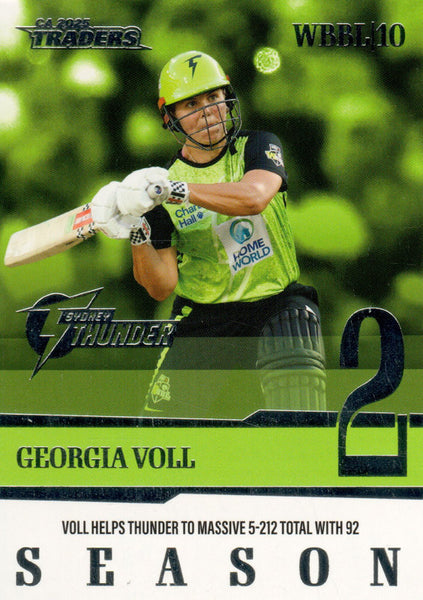2025-26 Cricket Traders - Season To Remember - STR 22 - Georgia Voll - Sydney Thunder