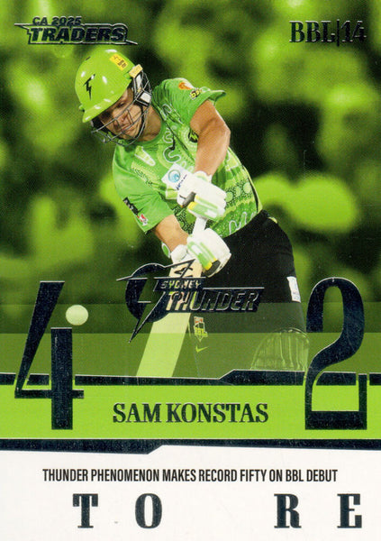 2025-26 Cricket Traders - Season To Remember - STR 23 - Sam Konstas - Sydney Thunder