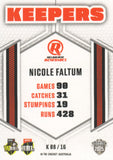 2025-26 Cricket Traders - Keepers - K 08 - Nicole Faltum - Melbourne Renegades