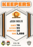 2025-26 Cricket Traders - Keepers - K 11 - Josh Inglis - Perth Scorchers