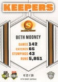 2025-26 Cricket Traders - Keepers - K 12 - Beth Mooney - Perth Scorchers