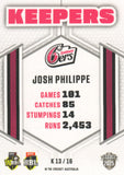 2025-26 Cricket Traders - Keepers - K 13 - Josh Philippe - Sydney Sixers