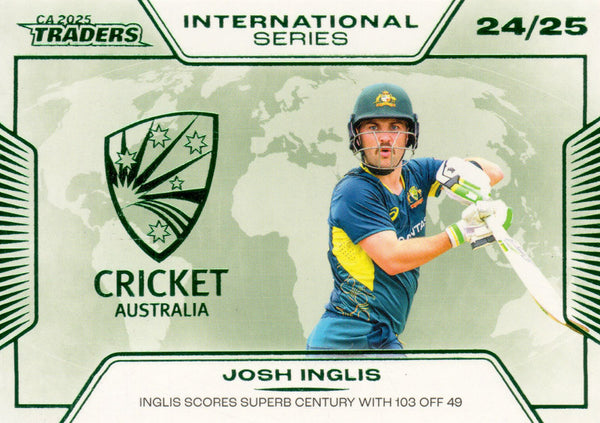 2025-26 Cricket Traders - International Series - IS 02 - Josh Inglis - Australia