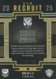2025 NRL Elite - New Recruit Album Card - NRA 3 - Marcelo Montoya - 045/162