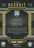 2025 NRL Elite - New Recruit Album Card - NRA 3 - Marcelo Montoya - 070/162