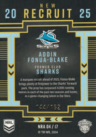 2025 NRL Elite - New Recruit Album Card - NRA 4 - Addin Fonua-Blake - 144/162