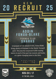 2025 NRL Elite - New Recruit Album Card - NRA 4 - Addin Fonua-Blake - 144/162