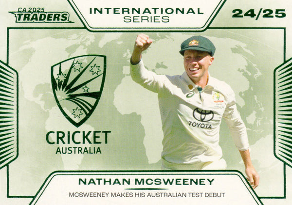 2025-26 Cricket Traders - International Series - IS 08 - Nathan McSweeney - Australia