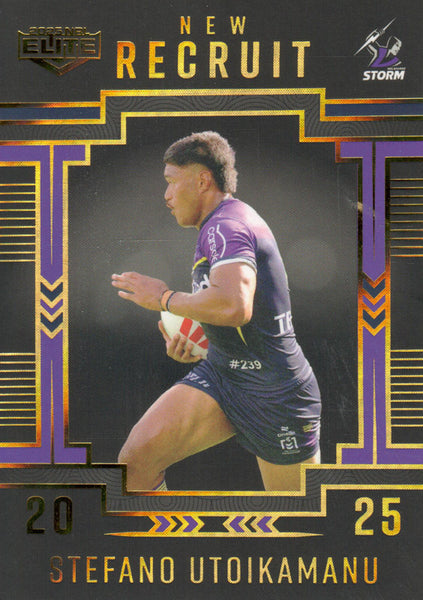 2025 NRL Elite - New Recruit Album Card - NRA 8 - Stefano Utoikamanu - 132/162