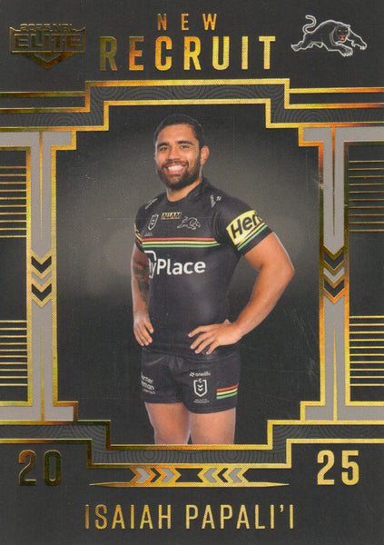 2025 NRL Elite - New Recruit Album Card - NRA 12 - Isaiah Papali'i - 098/162