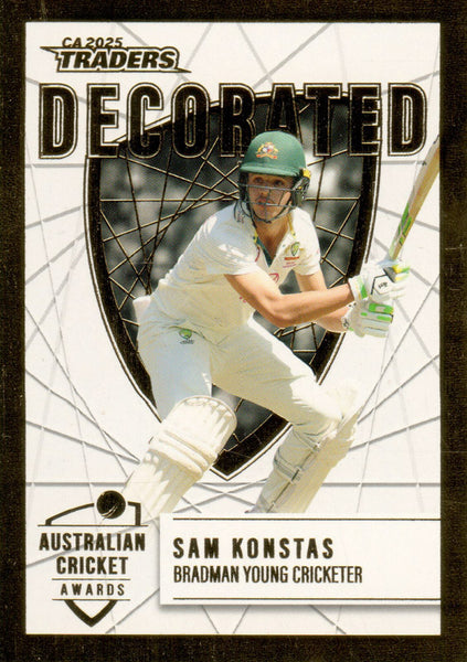 2025-26 Cricket Traders - Decorated - D 10 - Sam Konstas - Australia