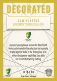 2025-26 Cricket Traders - Decorated - D 10 - Sam Konstas - Australia