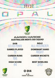 2025-26 Cricket Traders - Mojo Opal White - O 014 - Aaron Hardie - 37/37