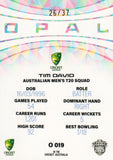 2025-26 Cricket Traders - Mojo Opal White - O 019 - Tim David - 26/37