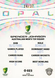2025-26 Cricket Traders - Mojo Opal White - O 023 - Spencer Johnson - 24/37